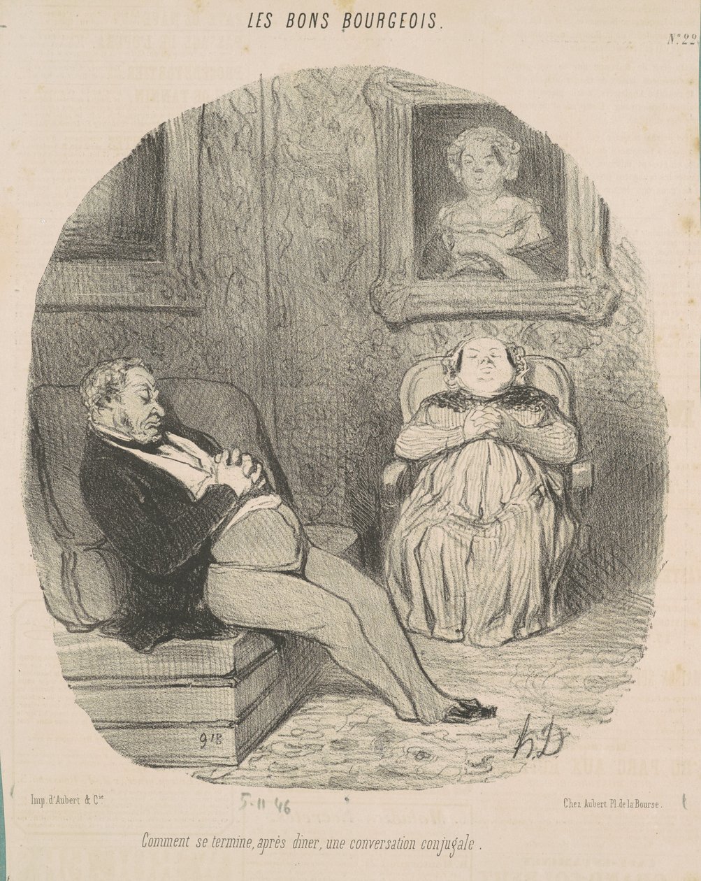 Comment se termine une conversation conjugale - Honoré Daumier