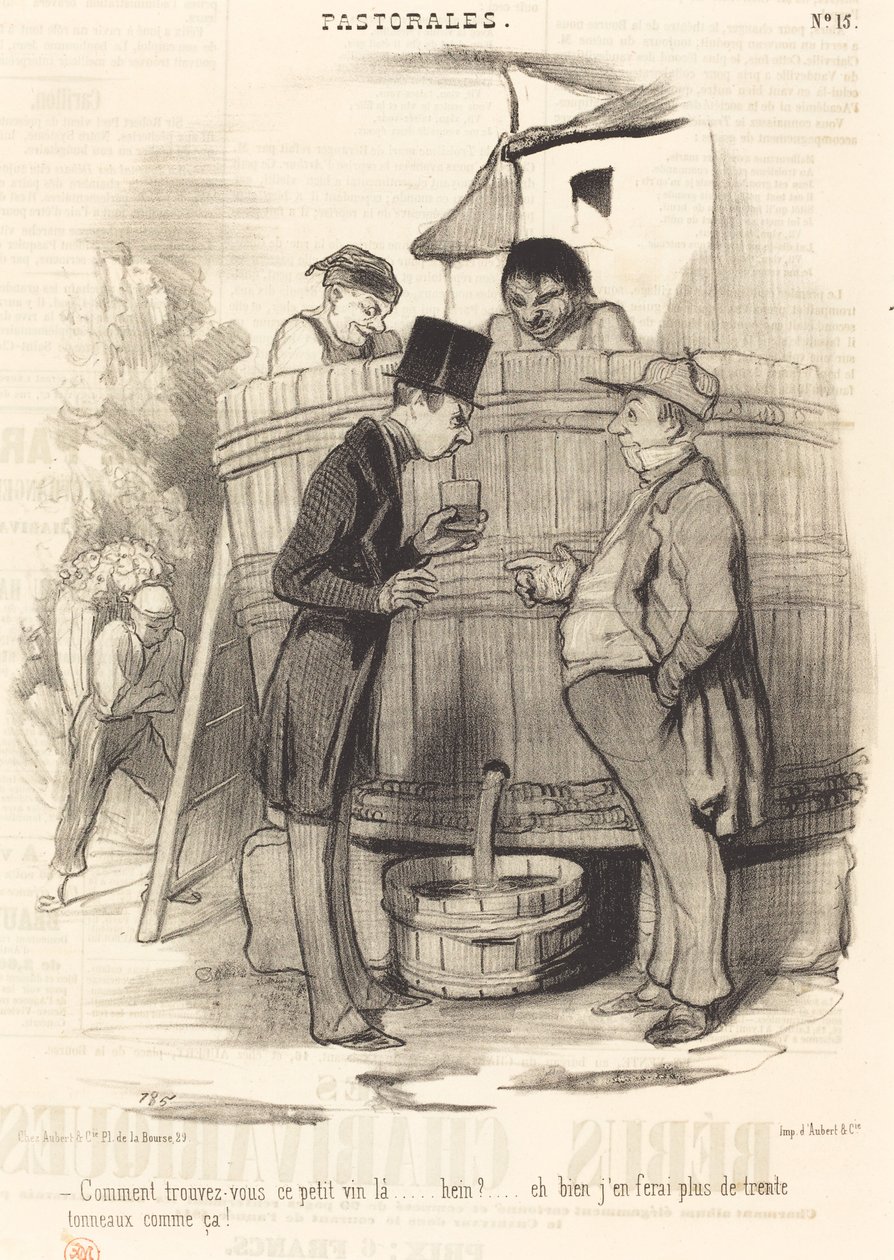 Comment trouvez-vous ce petit vin-là... - Honoré Daumier