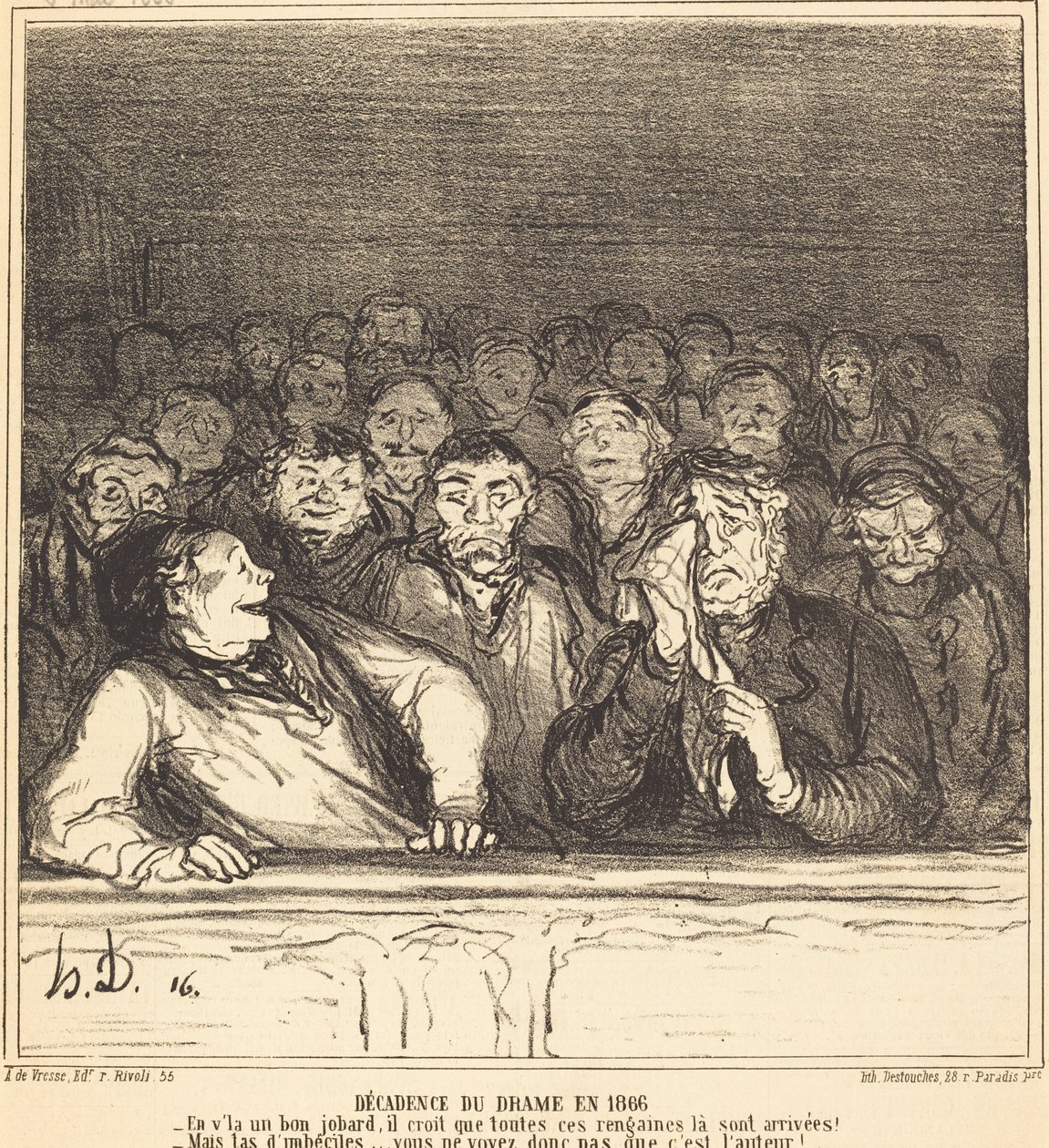 Décadence du drame en 1866 - Honoré Daumier