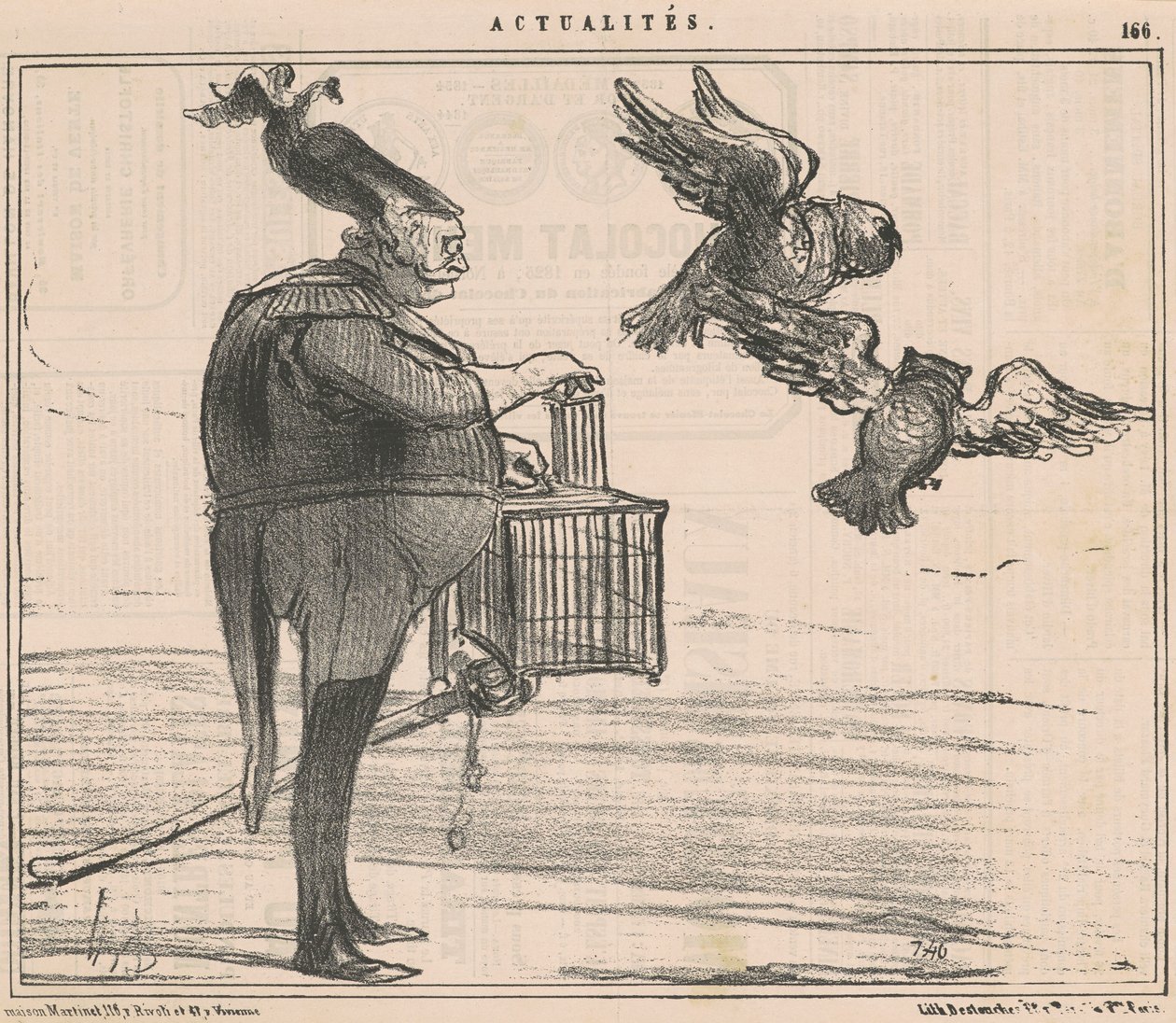 Deux Grands-Ducs lâchés sur Sébastopol - Honoré Daumier