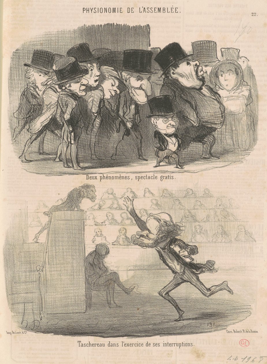 Deux phénomènes, spectacle gratis... - Honoré Daumier