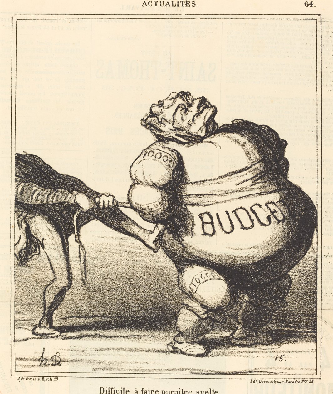 Difficile à faire paraître svelte - Honoré Daumier
