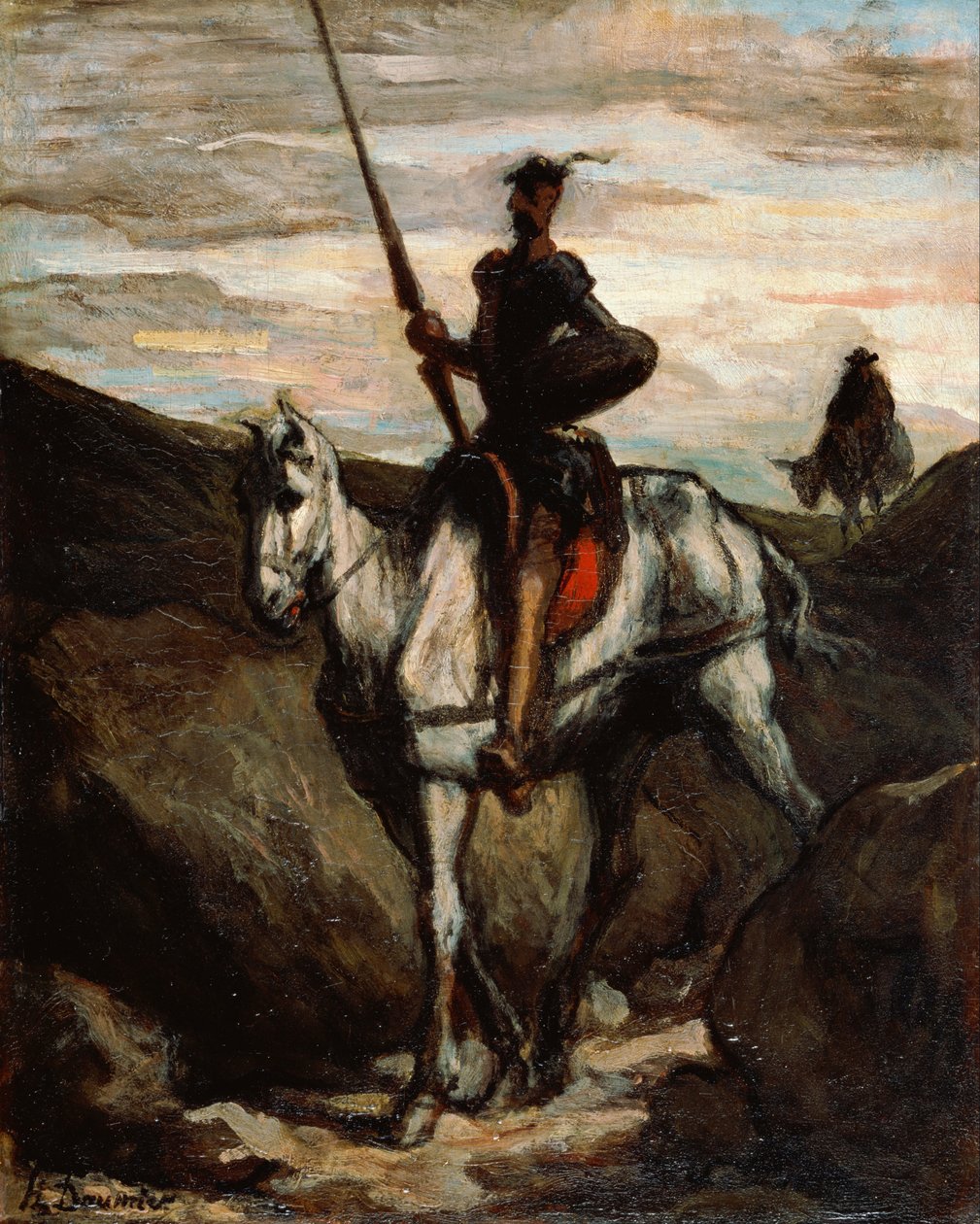 Don Quichotte dans les montagnes - Honoré Daumier