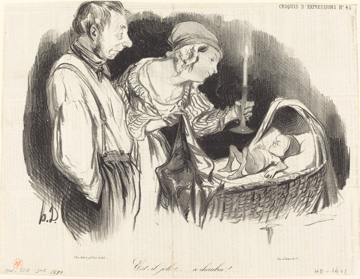 Est-il joli!... ce chérubin!... - Honoré Daumier