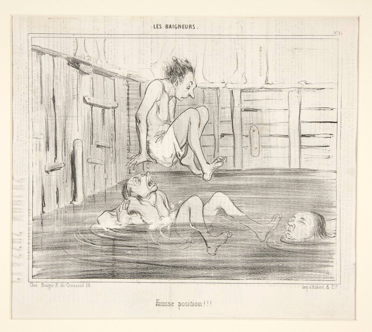 Fausse Position!!! de Les Baigneurs - Honoré Daumier