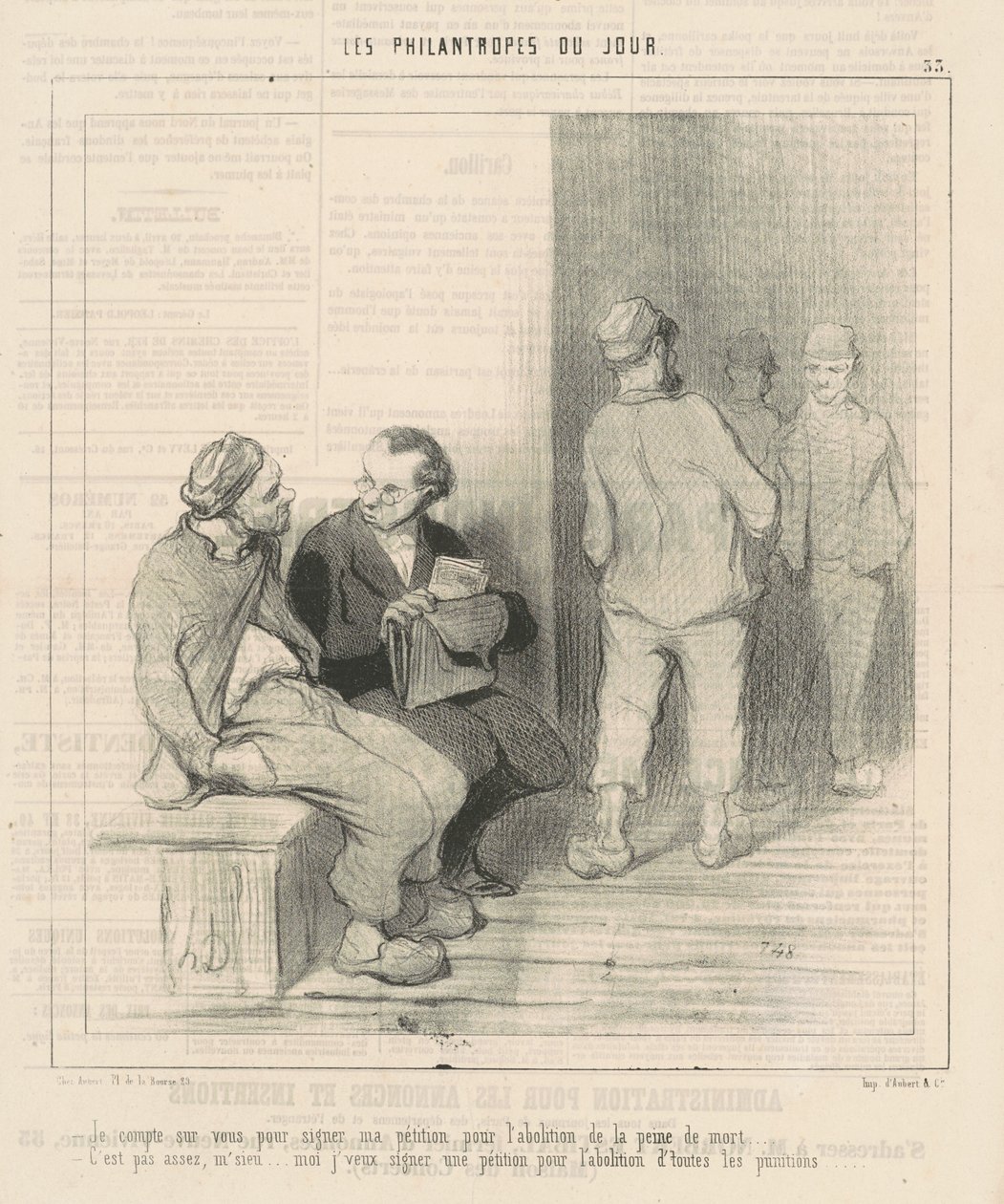 Je compte sur vous pour signer - Honoré Daumier