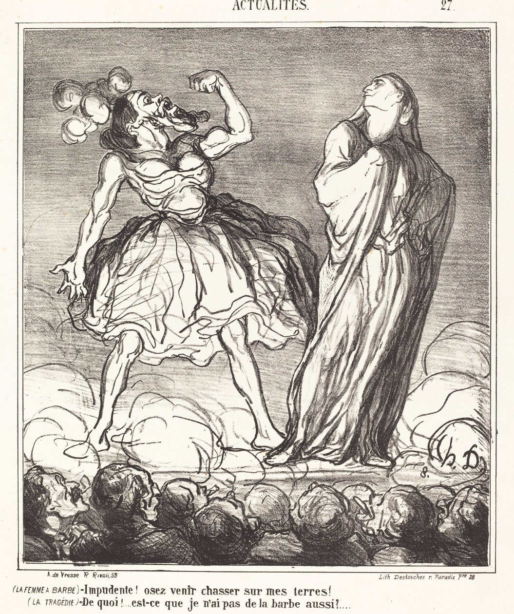 La Femme à barbe - Honoré Daumier