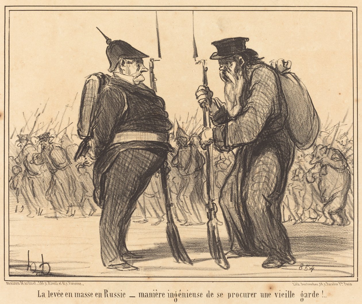 La Levée en masse en Russie... - Honoré Daumier