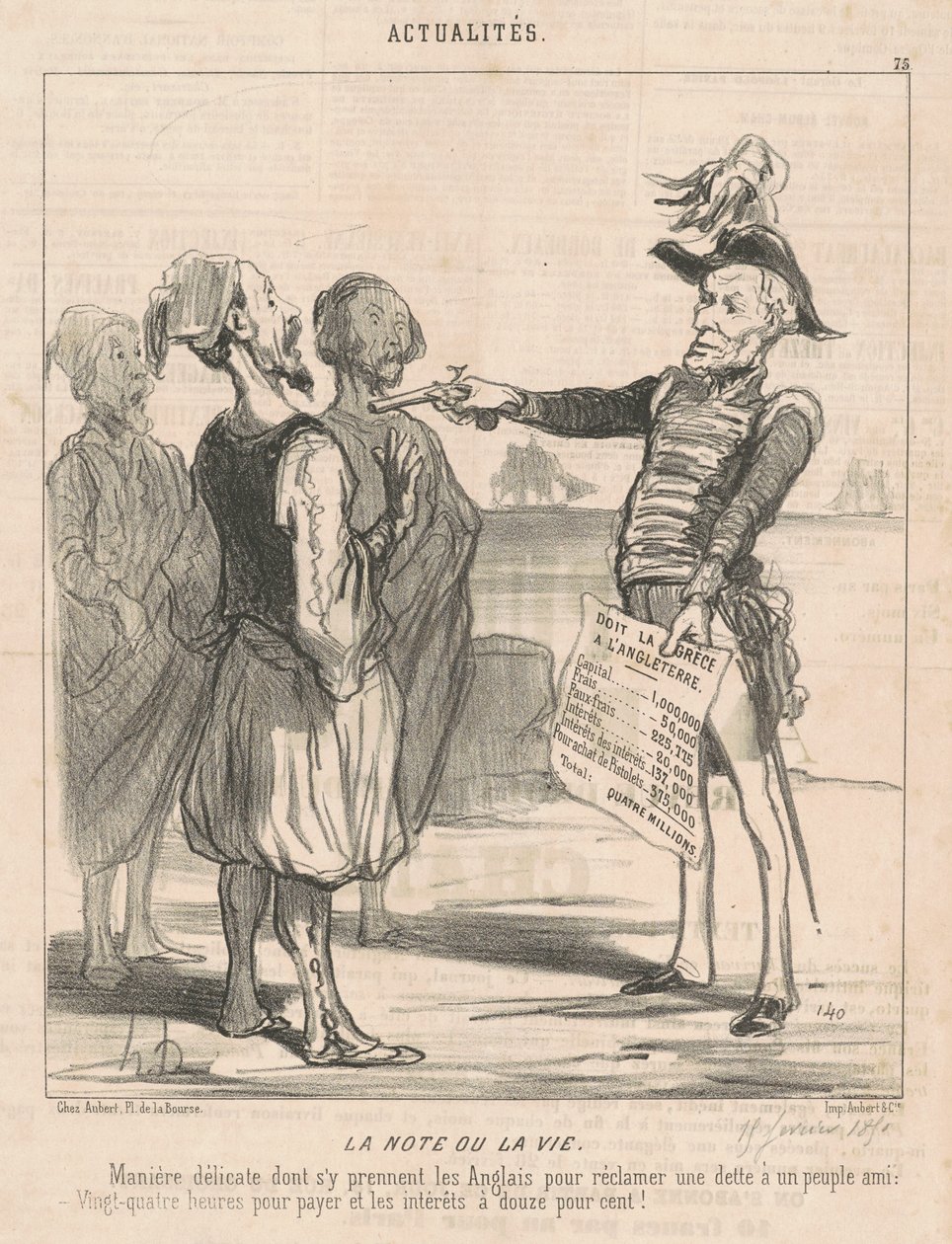 La note ou la vie - Honoré Daumier