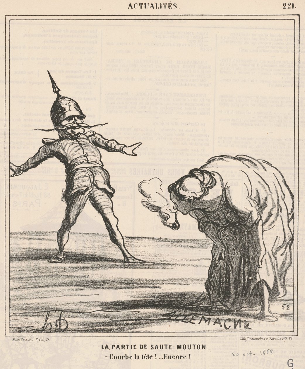 La partie de saute-mouton - Honoré Daumier