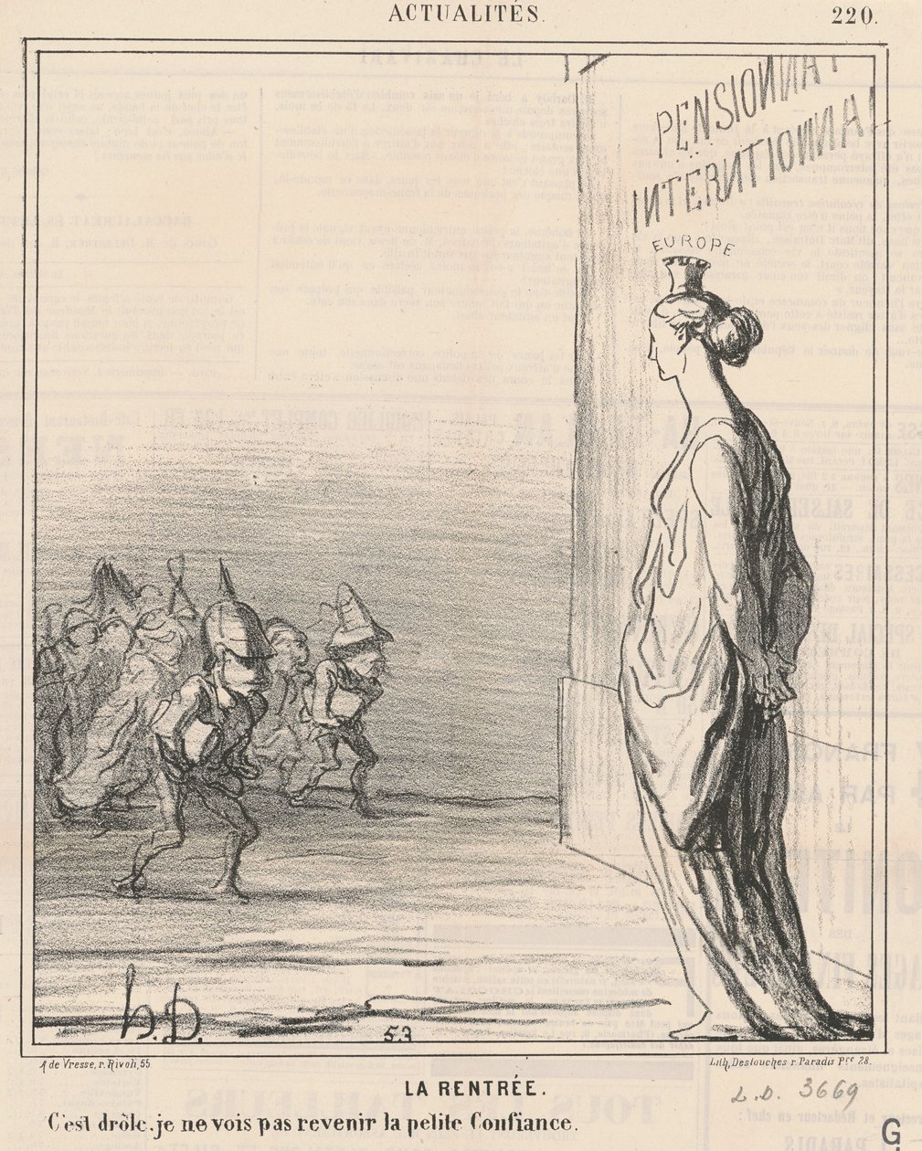 La rentrée - Honoré Daumier