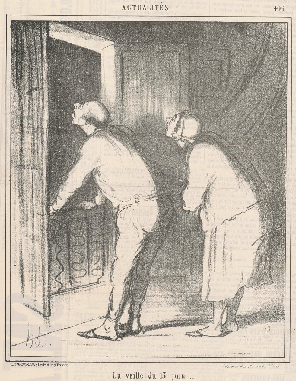 La veille du 13 Juin - Honoré Daumier