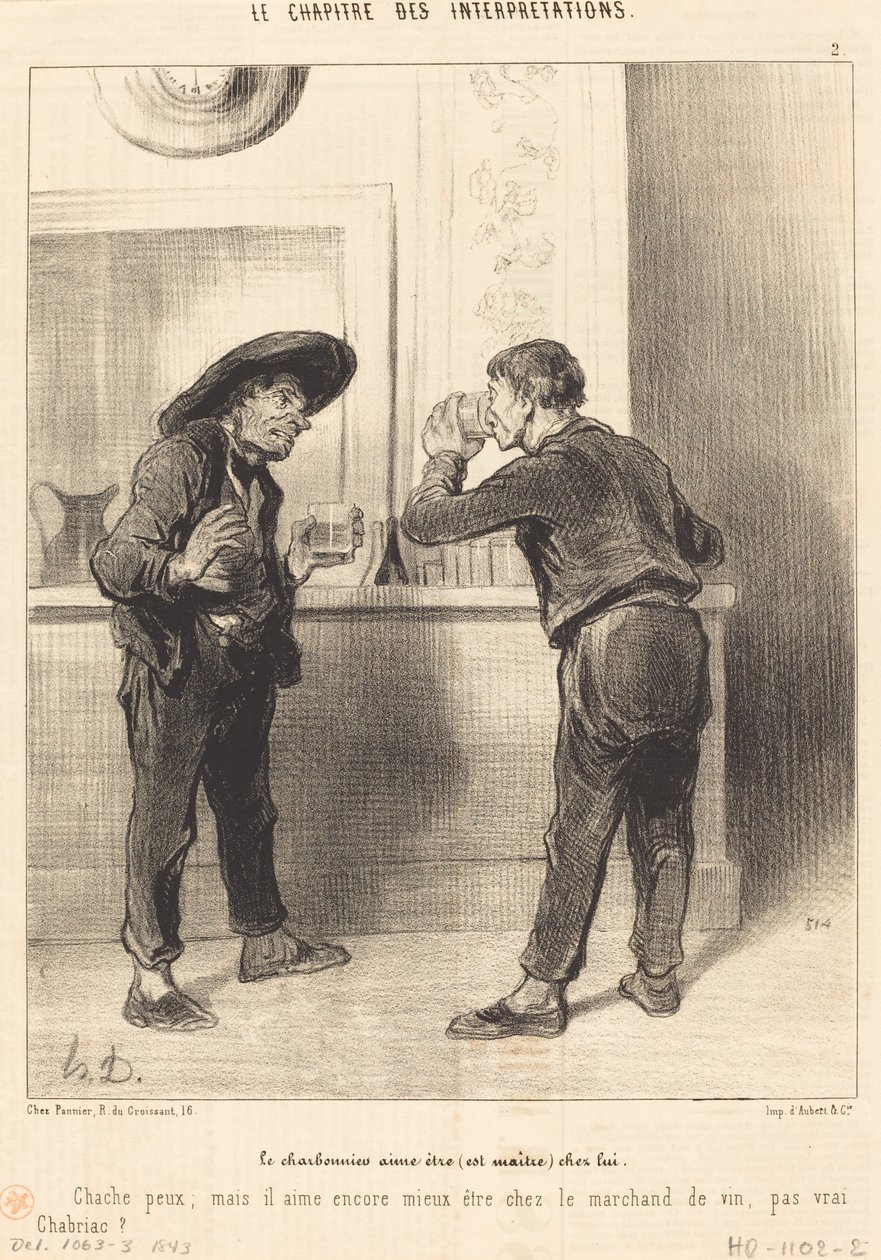 Le Charbonnier aime être (est maître)... - Honoré Daumier
