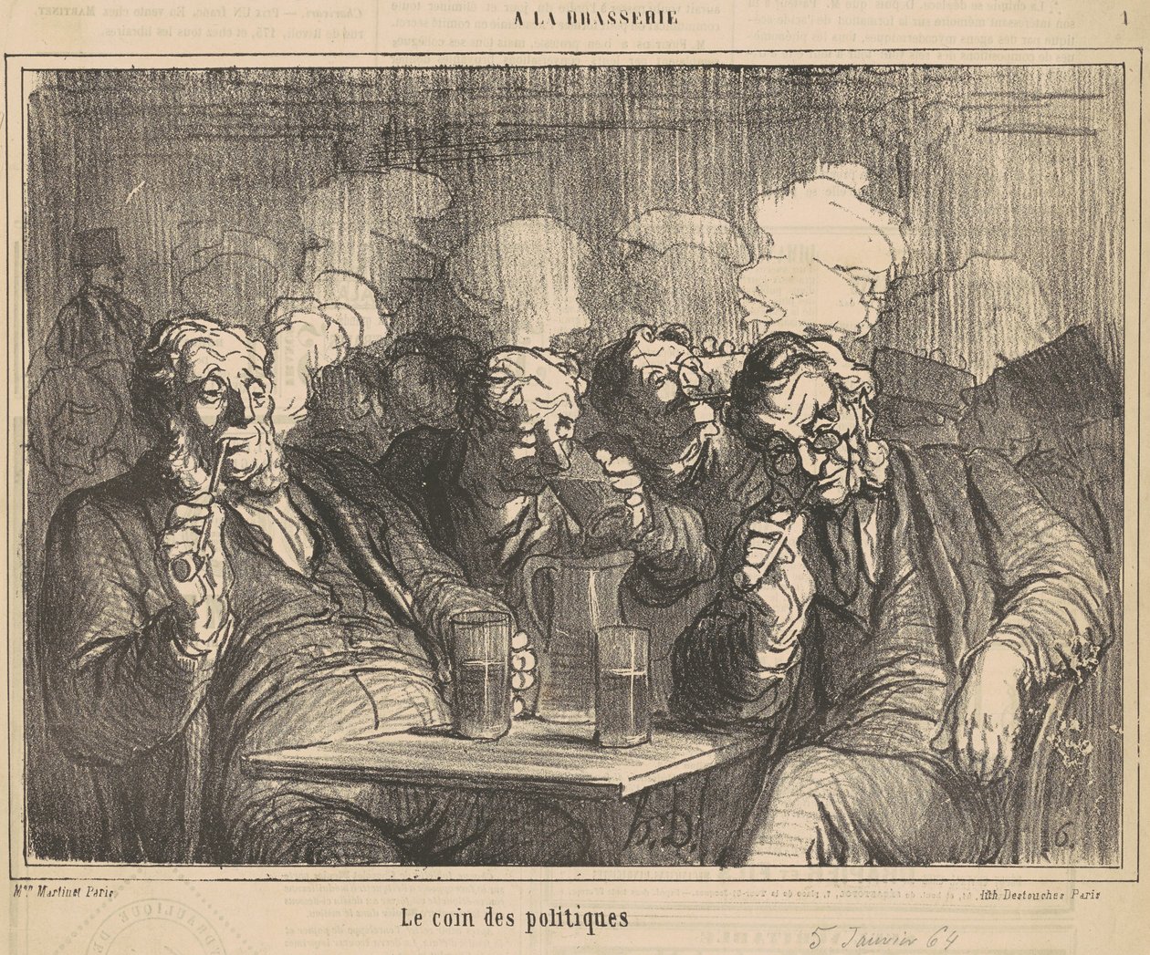 Le coin des politiques - Honoré Daumier