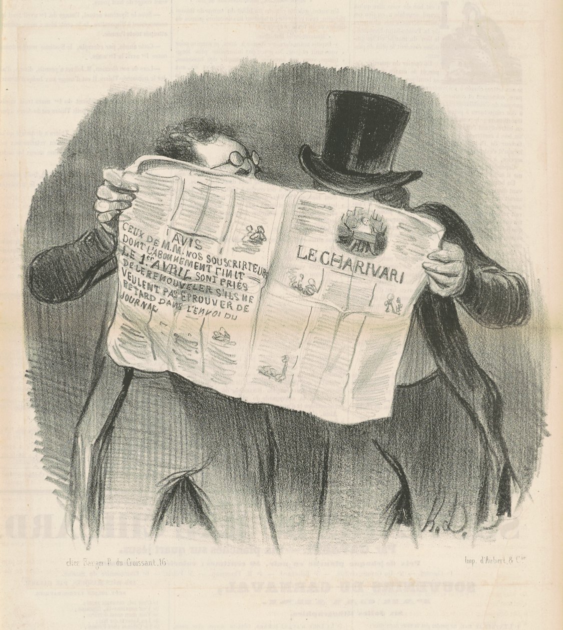 Le lecture du charivari - Honoré Daumier