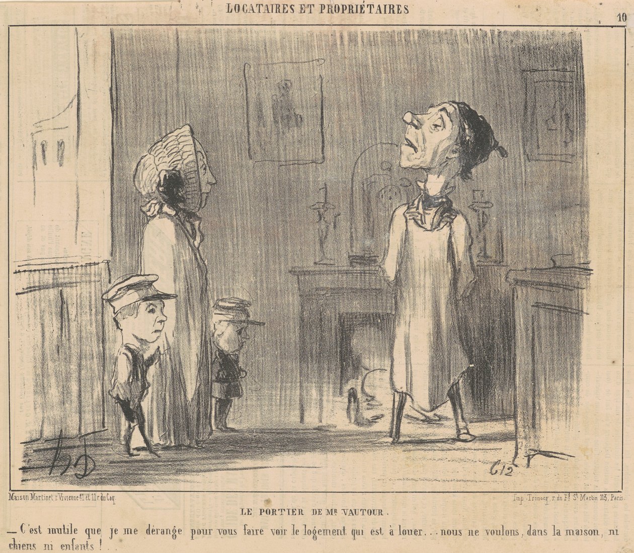 Le portier de Mr Vautour - Honoré Daumier