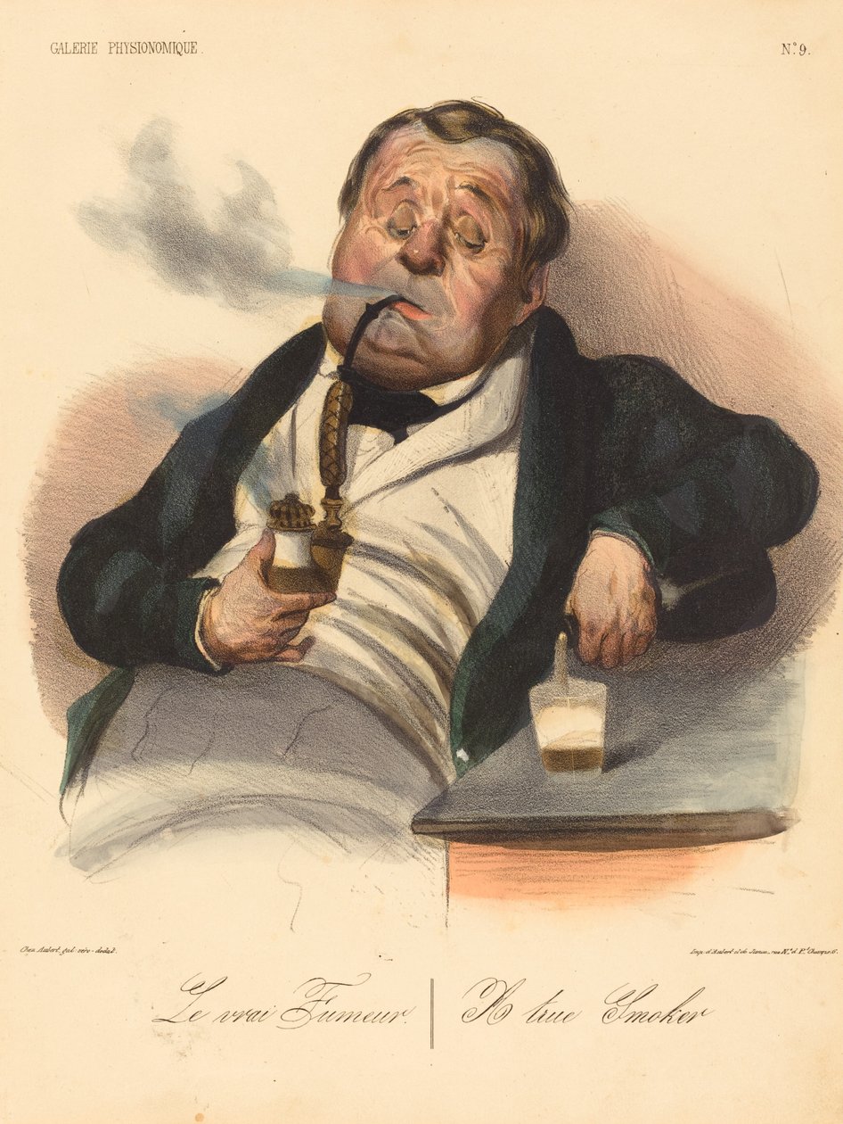 Le vrai Fumeur - Honoré Daumier