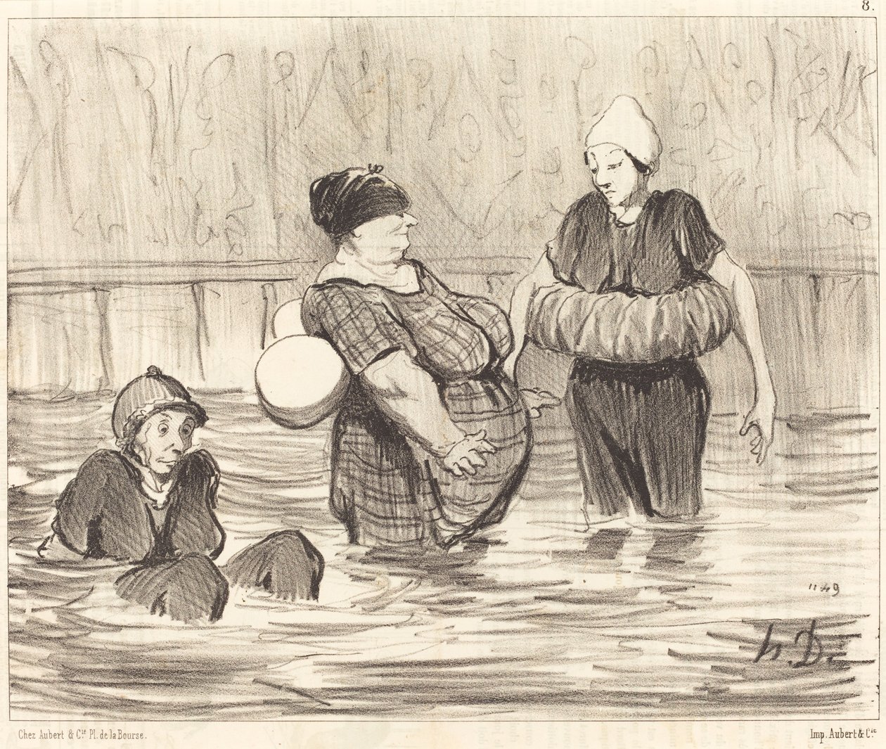 Les baigneuses prudentes - Honoré Daumier