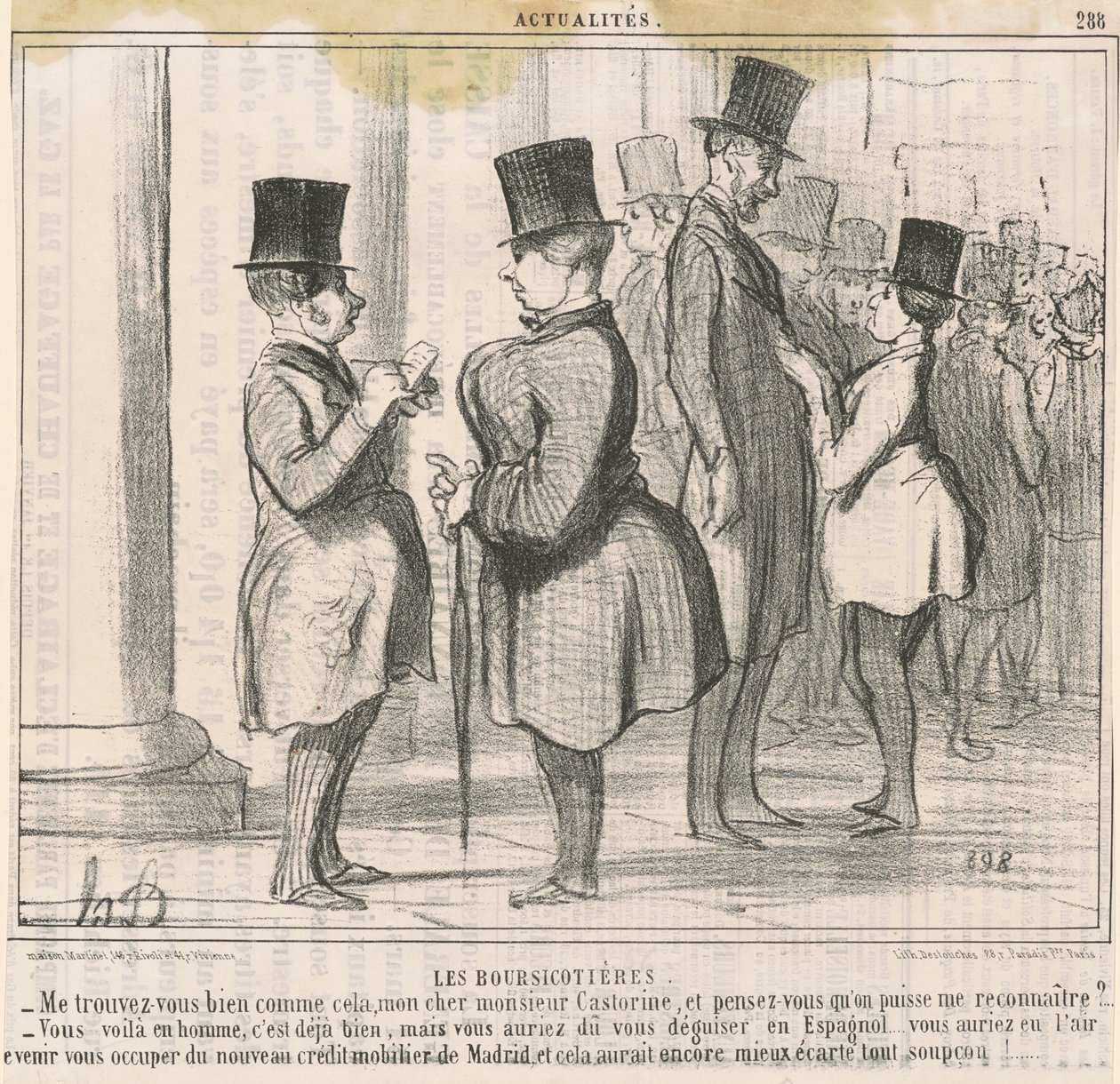 Les boursicotières. Me trouvez-vous bien - Honoré Daumier