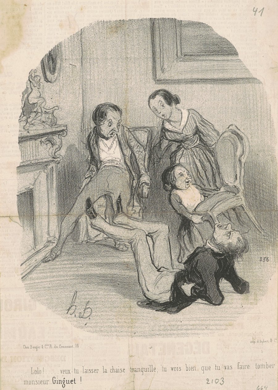 Lolo!...veux-tu laisser la chaise tranquille - Honoré Daumier