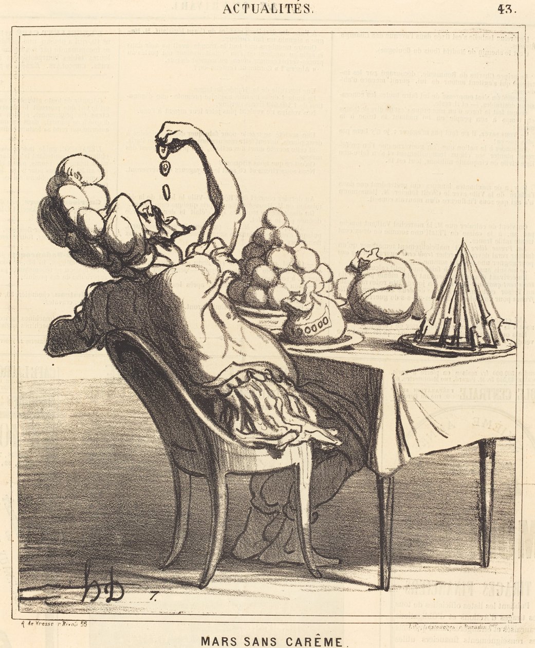 Mars sans carême - Honoré Daumier