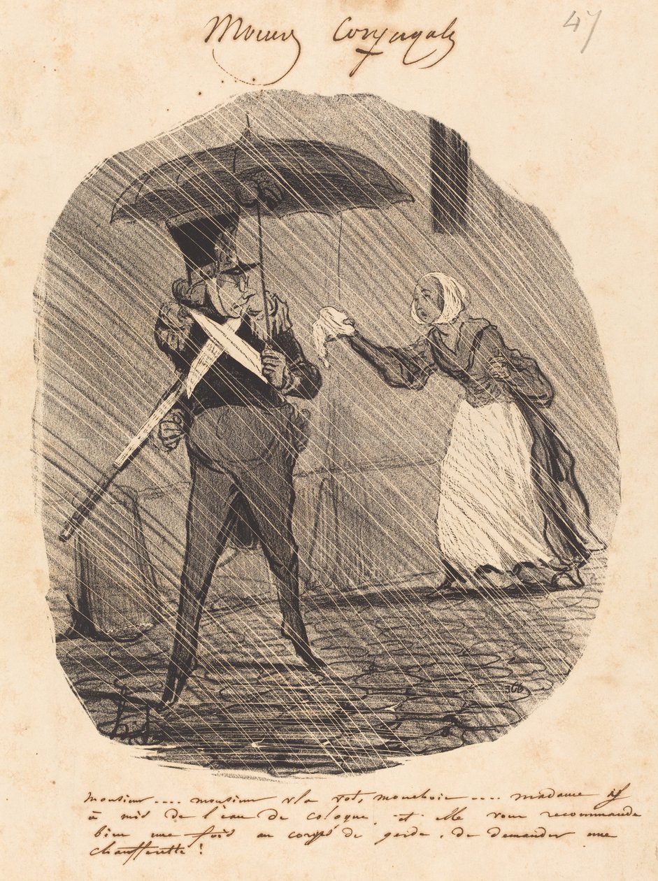 Monsieur... Monsieur, voilà votre mouchoir - Honoré Daumier