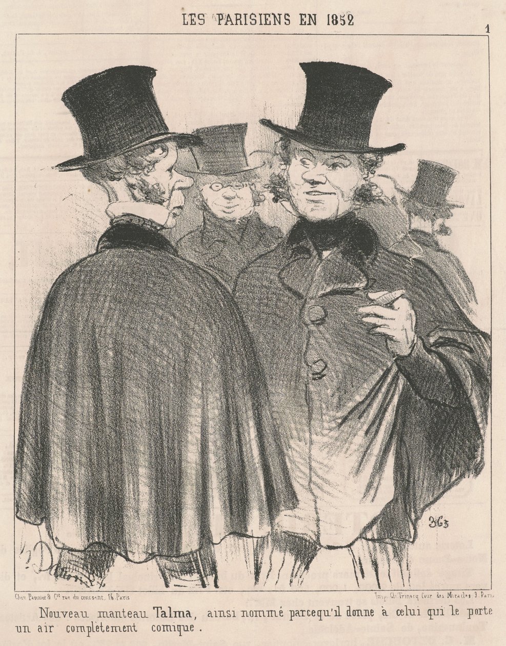 Nouveau manteau talma - Honoré Daumier