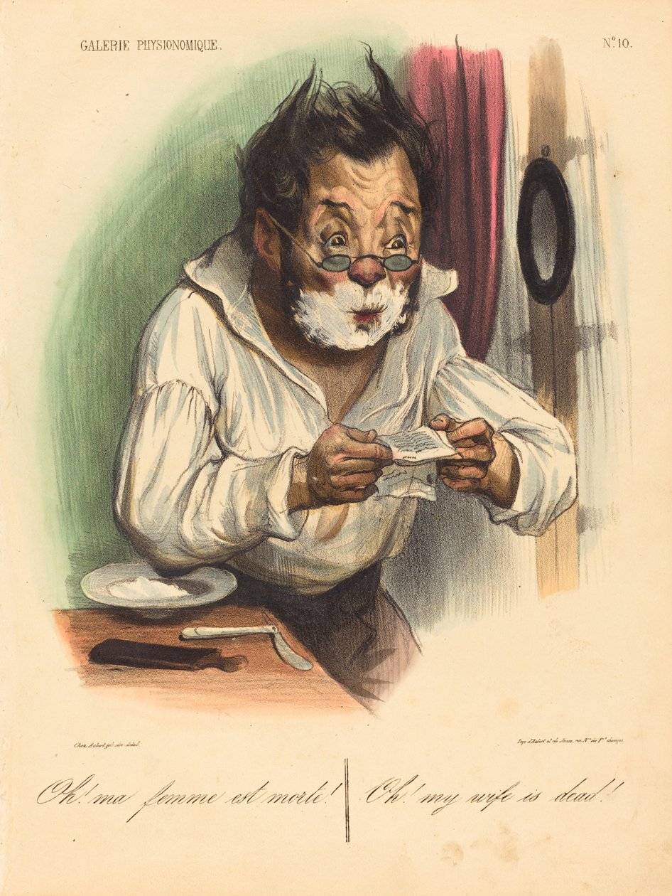 Oh! ma femme est morte! - Honoré Daumier