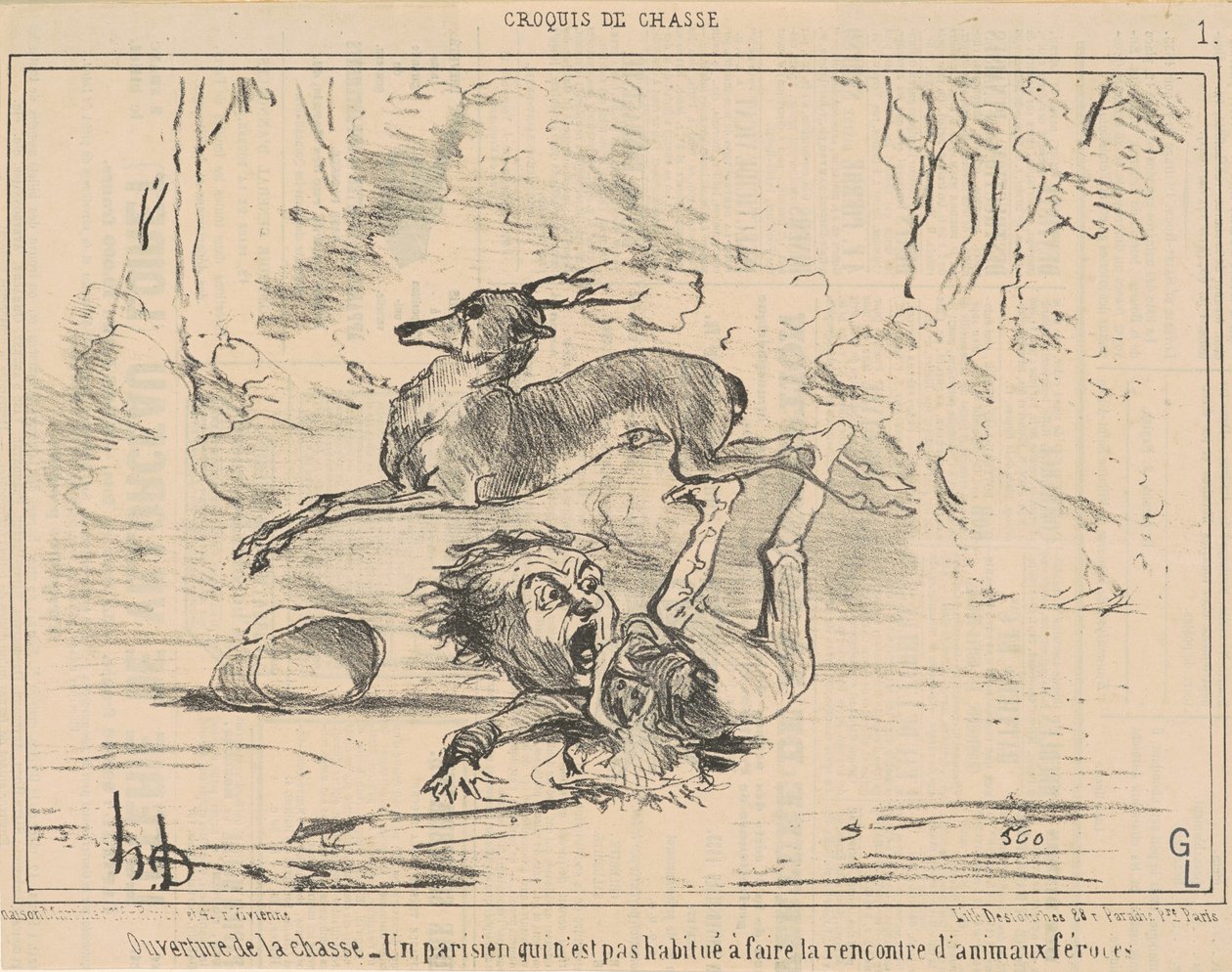 Ouverture de la chasse - Honoré Daumier