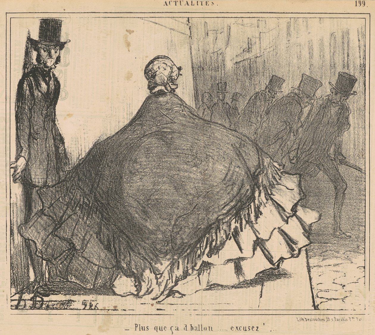 Plus que ça de ballon ... Excusez! ... - Honoré Daumier