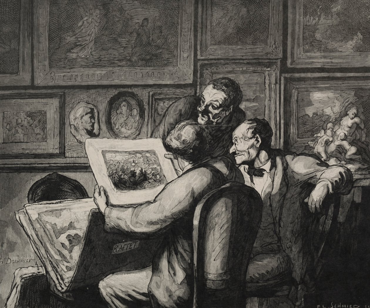 Amateurs de gravures - Honoré Daumier