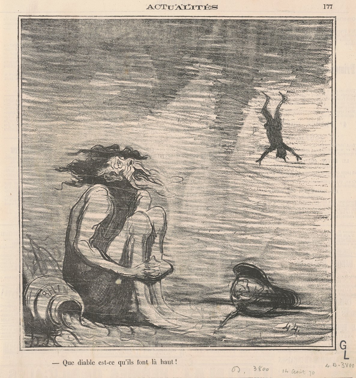 Que diable font-ils là-haut! - Honoré Daumier