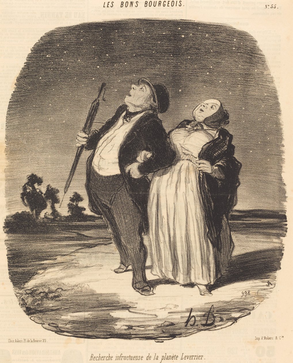 Recherche infructueuse de la planète Leverrier - Honoré Daumier