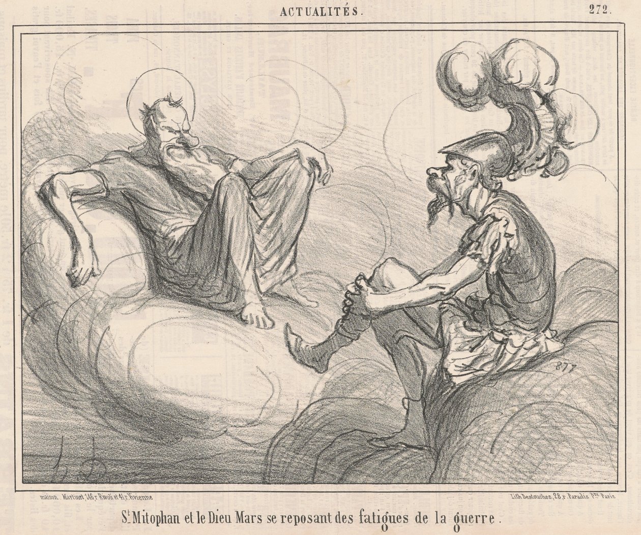 Saint Mitophan et le dieu Mars... - Honoré Daumier