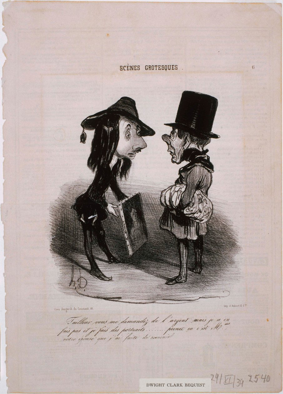 Scènes Grotesques: Tailleur...Prenez ça... - Honoré Daumier
