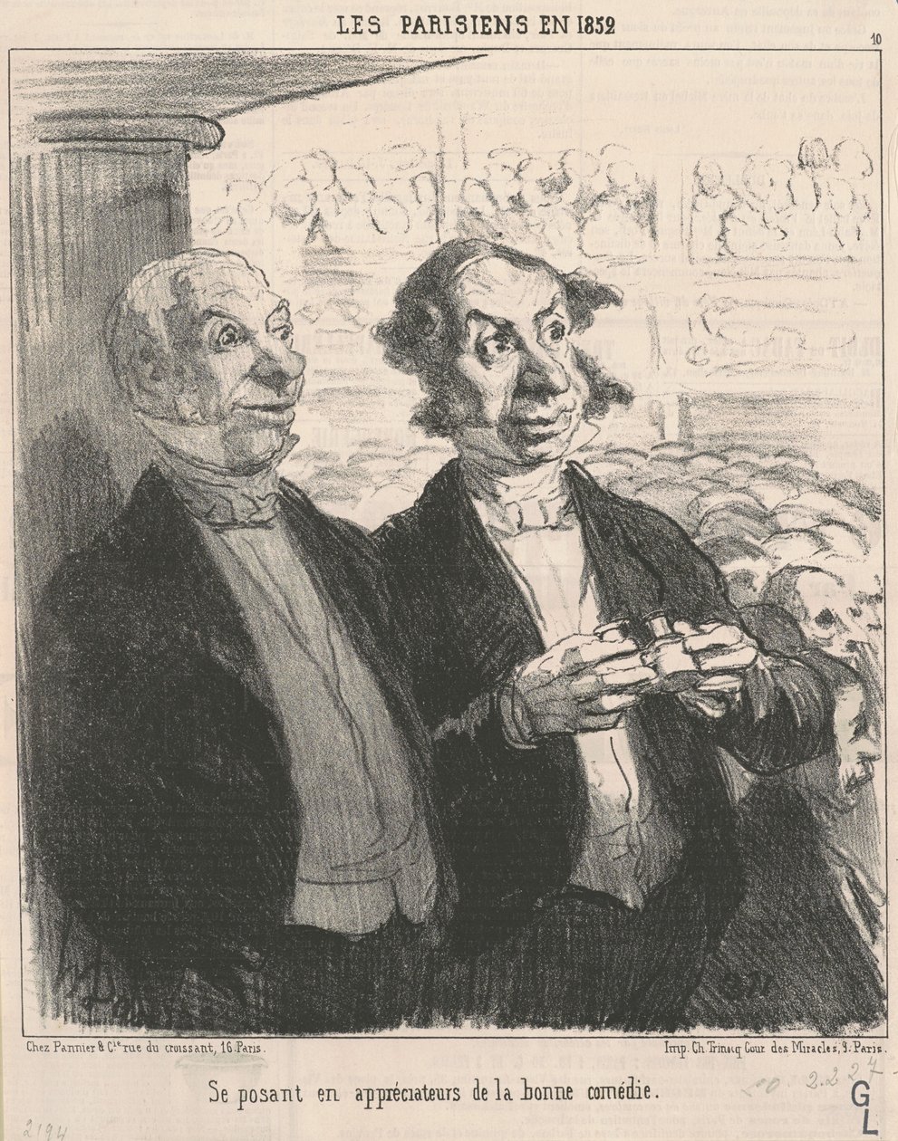 Se posant en appréciateur - Honoré Daumier
