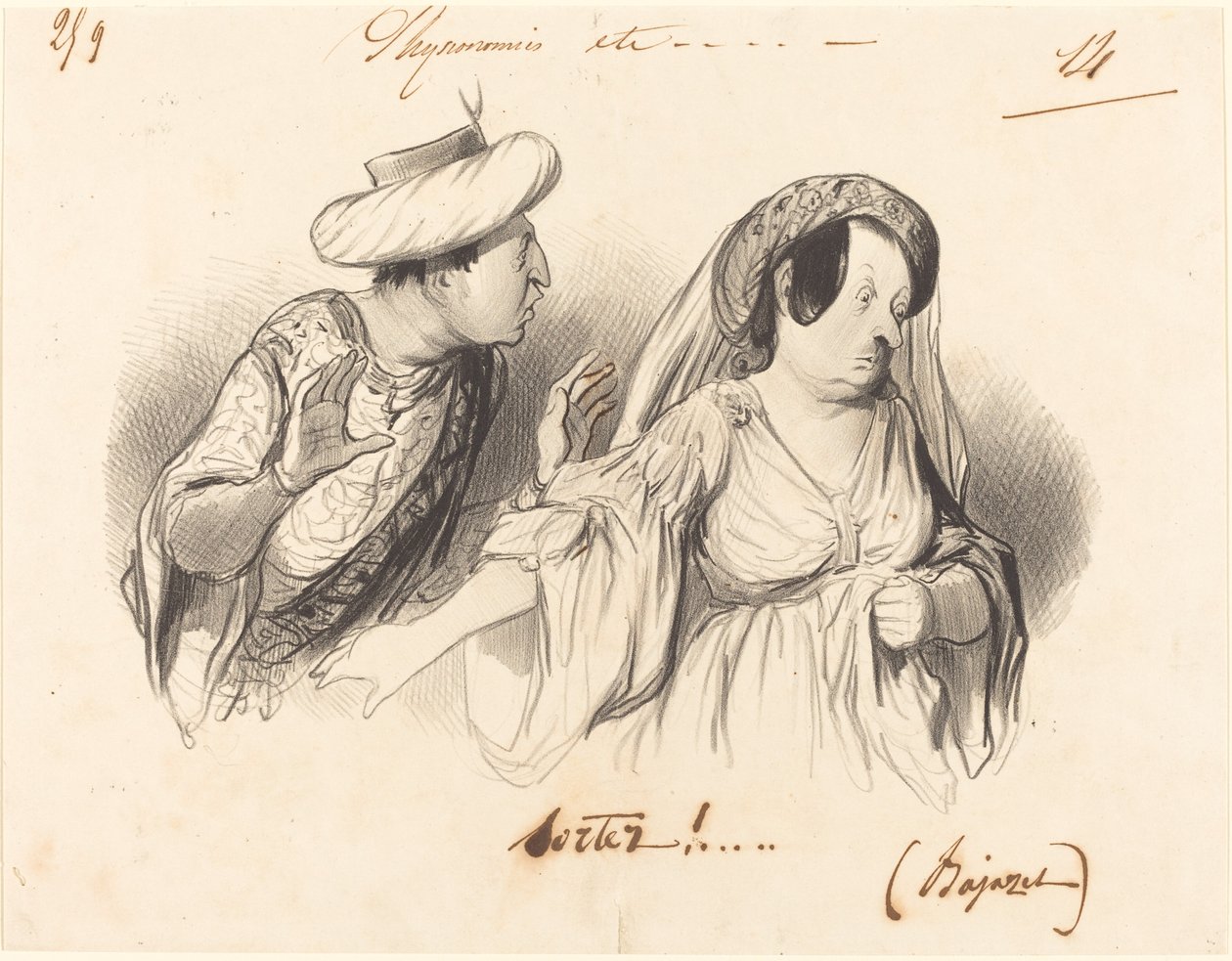 Sortez!... (Bajazet) - Honoré Daumier