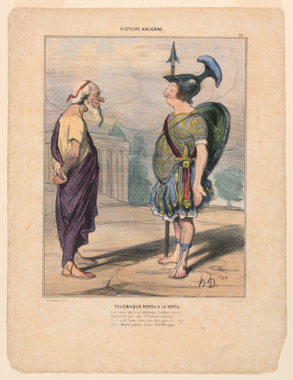 Télémaque rendu à la vertu - Honoré Daumier