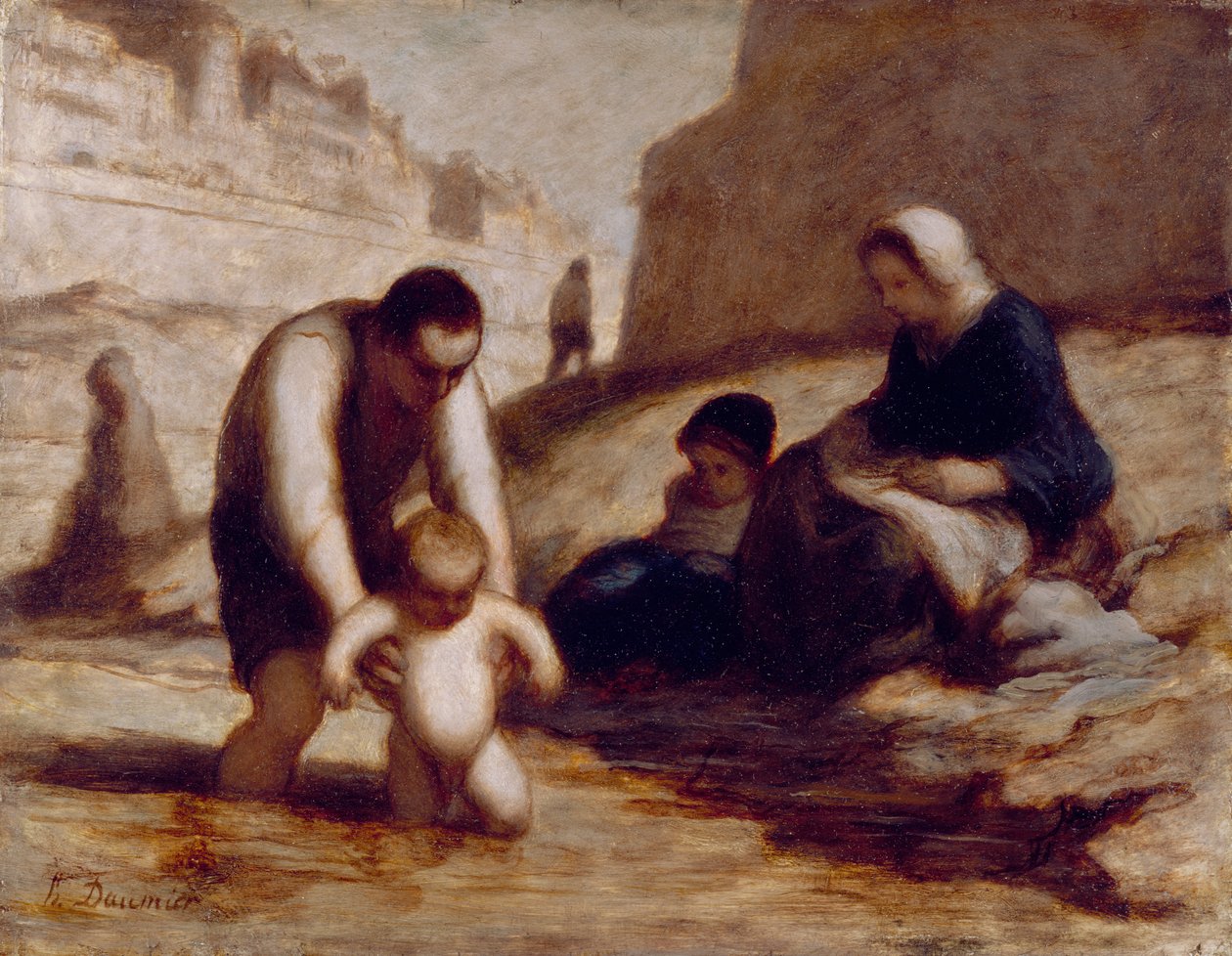 Le premier bain - Honoré Daumier