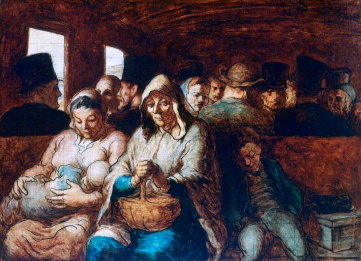 Le Wagon de troisième classe, vers 1863-1865 - Honoré Daumier