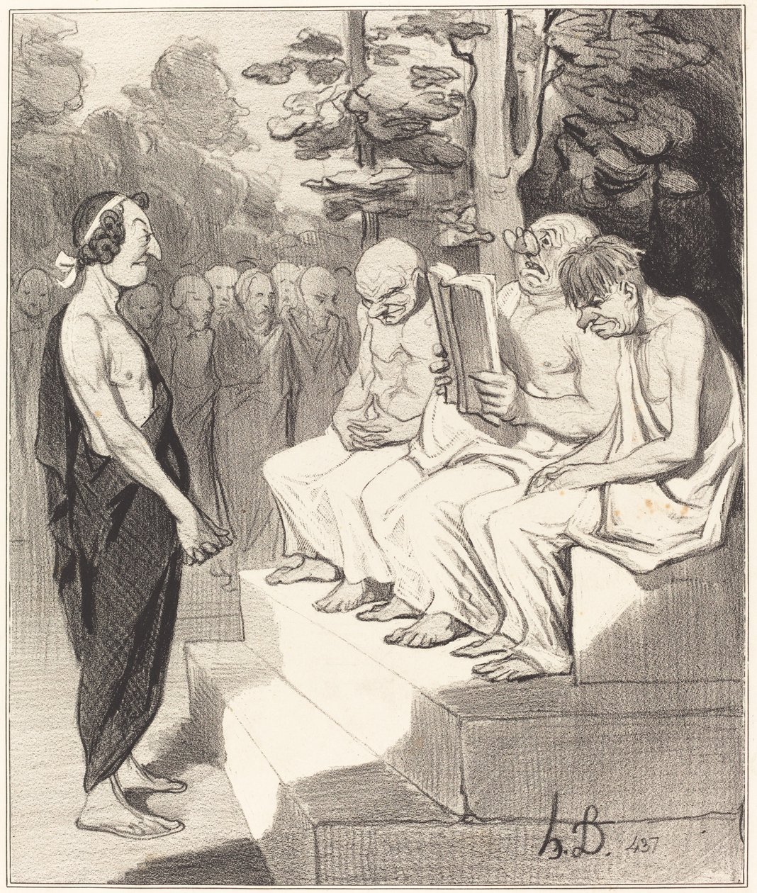 Télémaque interrogé par les sages - Honoré Daumier