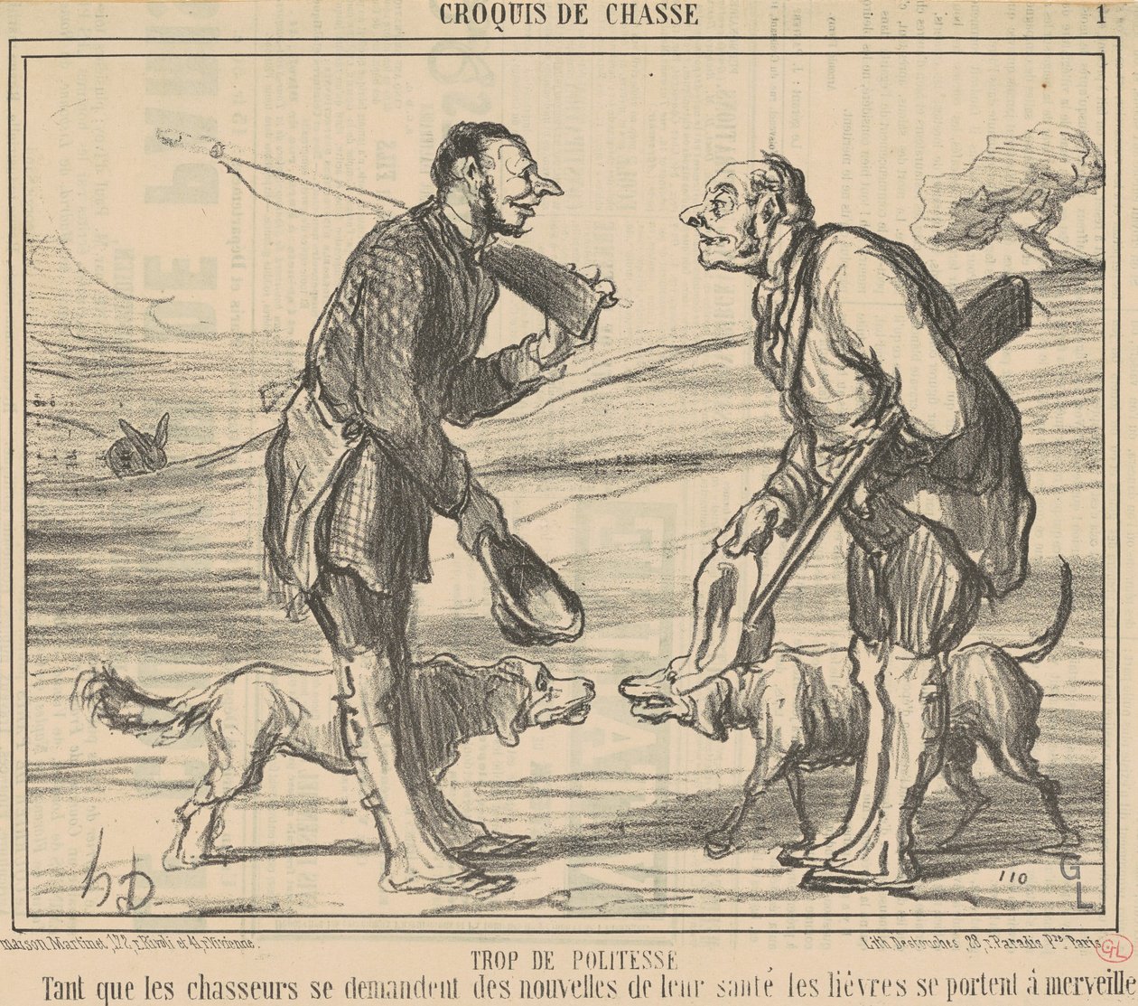 Trop de politesse - Honoré Daumier