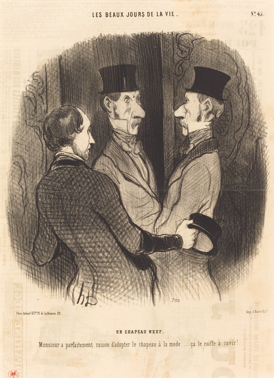Un chapeau neuf - Honoré Daumier
