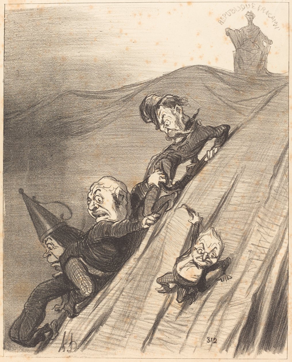 Un chemin dangereux - Honoré Daumier