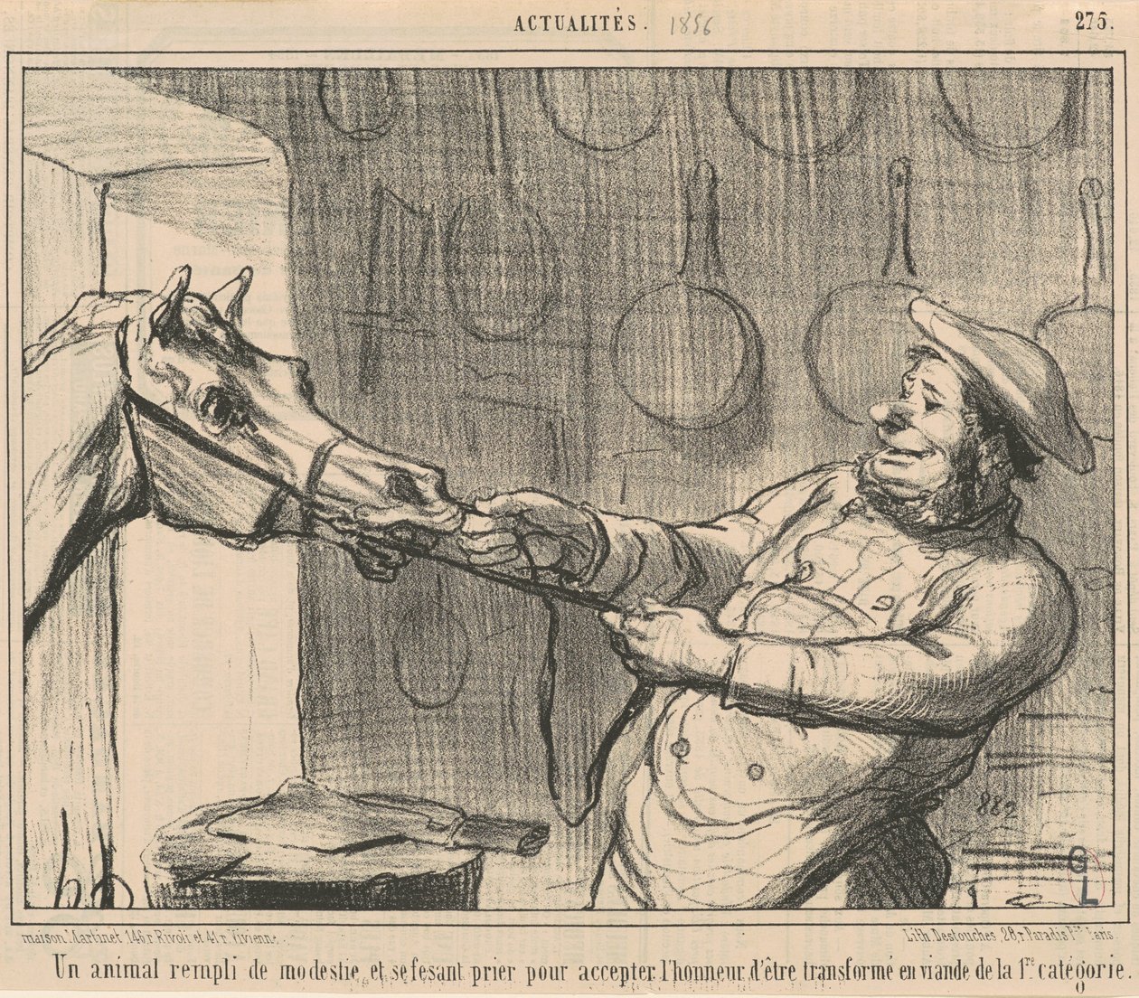 Un animal rempli de modestie... - Honoré Daumier