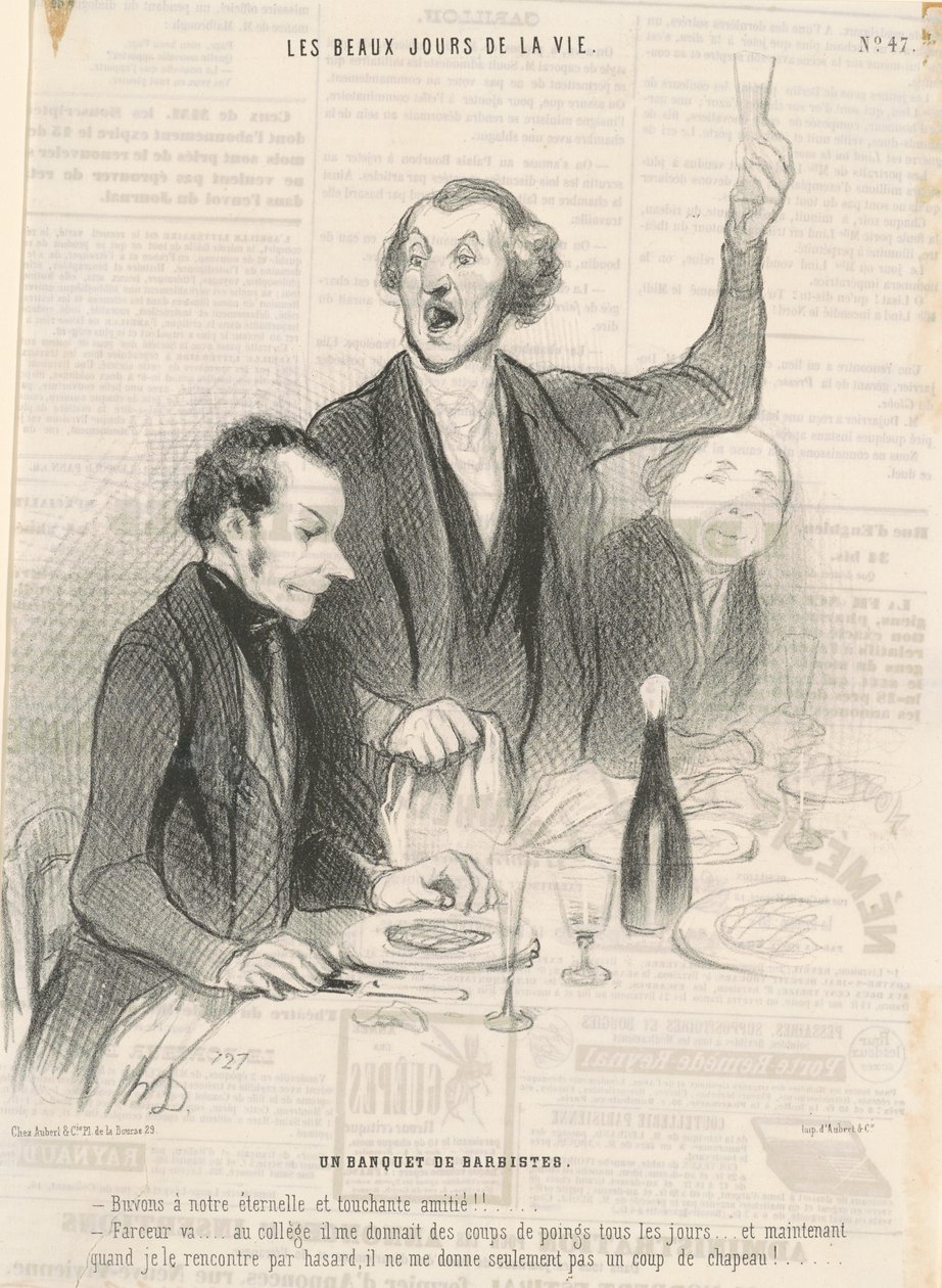 Un banquet de barbistes - Honoré Daumier