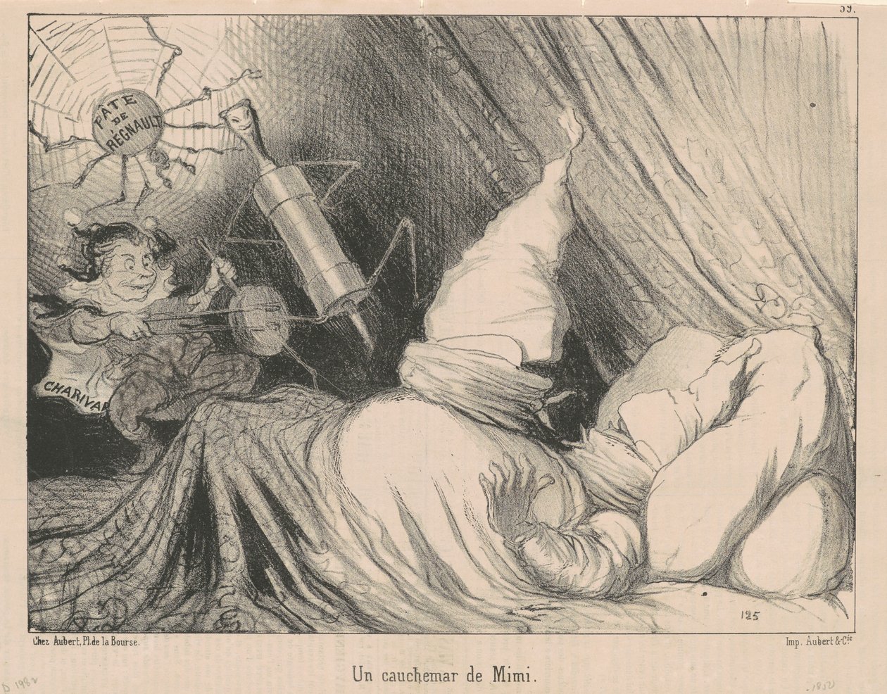 Un cauchemar de Mimi - Honoré Daumier