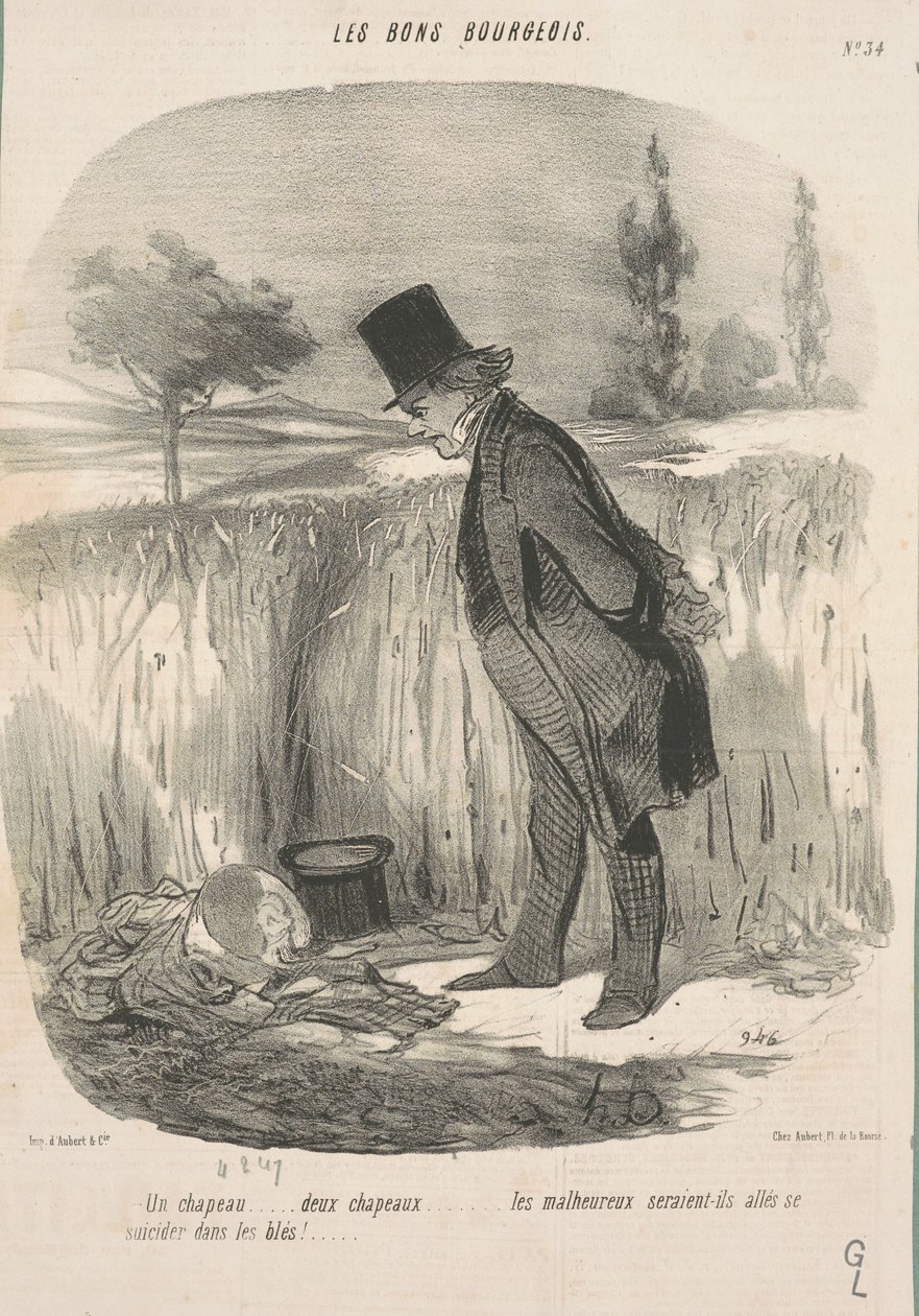 Un chapeau... deux chapeaux... les malheureux... - Honoré Daumier