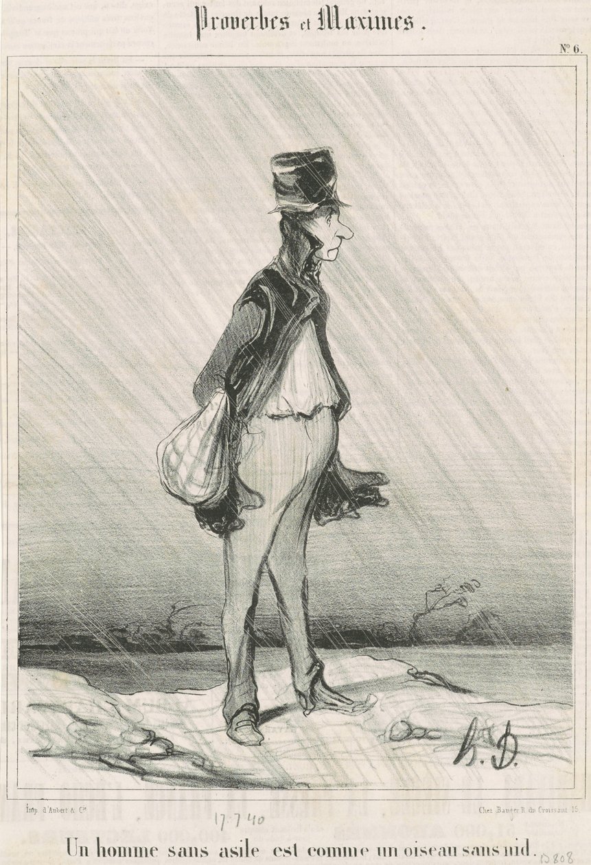 Un homme sans asile... - Honoré Daumier