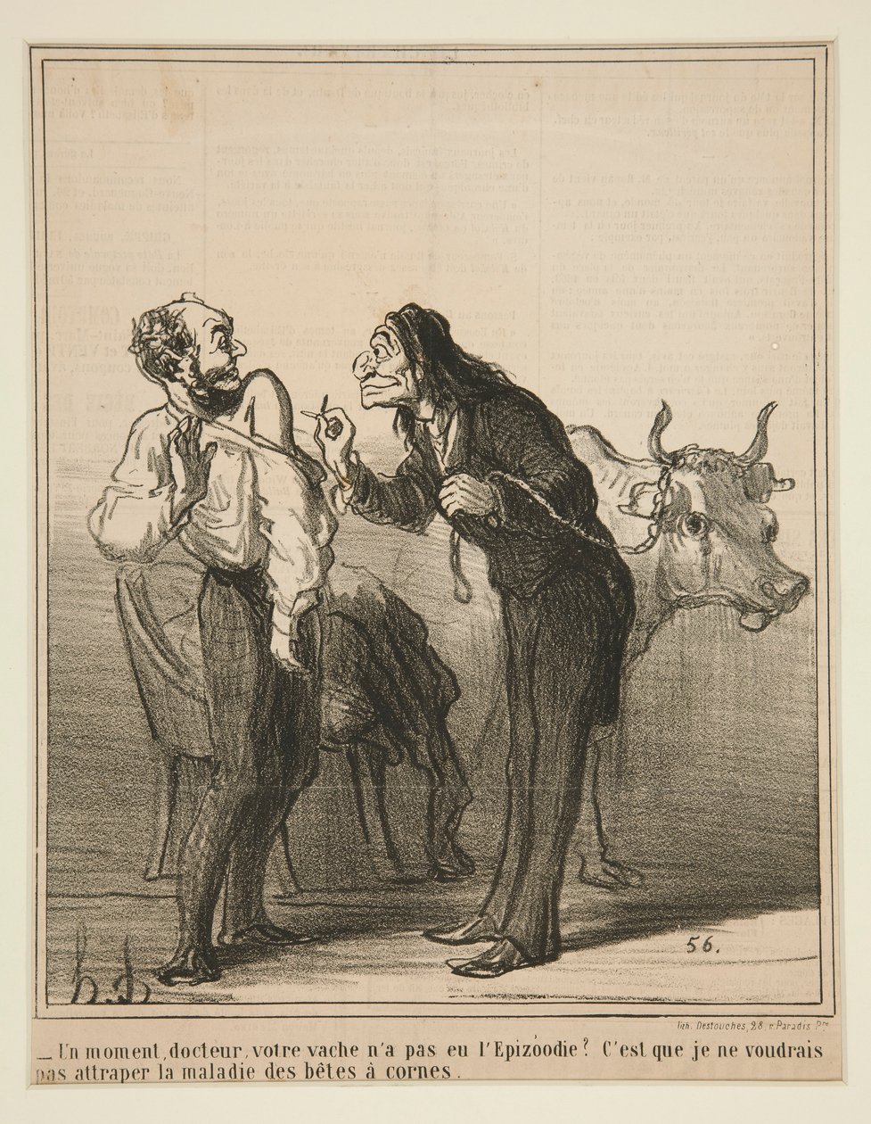 Un moment, docteur, votre vache n